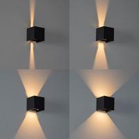 QAZQA Buiten wandlamp zwart incl. LED 2-lichts IP54 - Edwin - thumbnail