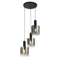 Searchlight Zwarte hanglampSweden 3-lichts - 88910-3BK - thumbnail