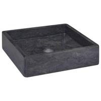 VidaXL Gootsteen 40x40x10 cm marmer zwart - thumbnail