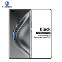 Voor Honor V40 PINWUYO 9H 3D Hot Bending Tempered Glass Film (Zwart) - thumbnail