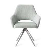 Jesper Home Yanai eetkamerstoel Soft Sage turn steel - thumbnail