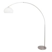 Steinhauer BooglampStresa Rvs met witte lampenkap - 9678ST - thumbnail