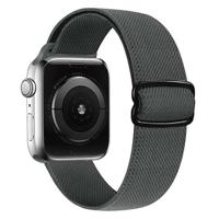Solo Loop Nylon bandje - Donkergrijs - Geschikt voor Apple Watch 44mm / 45mm / 46mm / 49mm - thumbnail