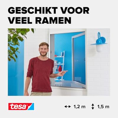 tesa ALU COMFORT 55195-00002-00 Vliegenhor (b x h) 1200 mm x 1500 mm Wit 1 stuk(s)