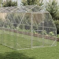 Kippenren 2,5x8x2,25 m gegalvaniseerd staal - thumbnail