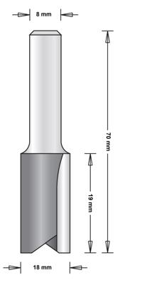 Hikoki Accessoires 8 Mm Groeffrees 18X19/70 - 754071