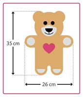 Leschi Verwarmingskussen Teddy hart - zand - thumbnail