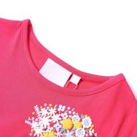 Kindershirt met bloemenprint 92 felroze - thumbnail