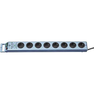 Brennenstuhl 1153340338 Overspanningsveilige stekkerdoos 8-voudig Blauw (metallic) Randaarde stekker 1 stuk(s)