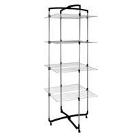 Metaltex Faro Droogtoren 38 m Drooglijn 4 Etages 64x69x171 cm Zilver/Zwart - thumbnail