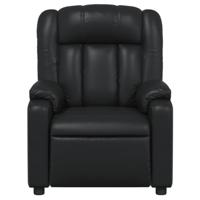 Fauteuil verstelbaar kunstleer zwart - thumbnail