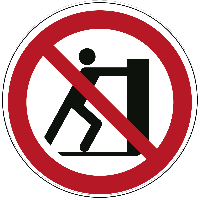 Duwen verboden - Ø 150 mm - Sticker - thumbnail