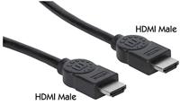 Manhattan 323215-CG HDMI-kabel HDMI Aansluitkabel HDMI-A-stekker, HDMI-A-stekker 2.00 m Zwart 4K UHD, Audio Return Channel (ARC) - thumbnail