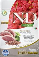 N&D QUINOA CAT DUCK, BROCOLLI & ASPARAGUS NEUTERED ADULT 300 GR - thumbnail