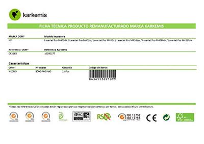 Gerecyclede toner Karkemis 26X Zwart