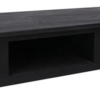 Wandtafel 110x45x76 cm hout zwart - thumbnail