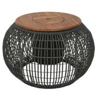 (R) Bijzettafel met vak Seville grijs 58 cm | 2 stuks - thumbnail