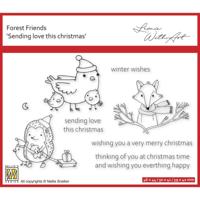 Nellie's Choice • forest friends clear stempels sending love this christmas - thumbnail