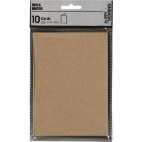 Creativ Company Kaarten, afmeting kaart 10,5x15 cm, 220 gr, naturel, 10 stuk/ 1 doos - thumbnail