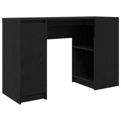 Bureau 120x42x76 cm spaanplaat zwart eikenkleurig