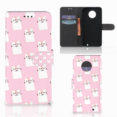 Motorola Moto G6 Plus Telefoonhoesje met Pasjes Sleeping Cats Motorola Moto G6 Plus Telefoonhoesje met Pasjes Sleeping Cats
