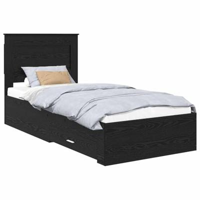 Bedframe met lade met hoofdeinde met opslag Bewerkt hout