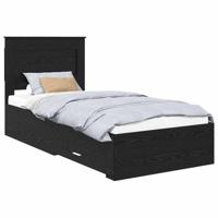 Bedframe met lade met hoofdeinde met opslag Bewerkt hout - thumbnail