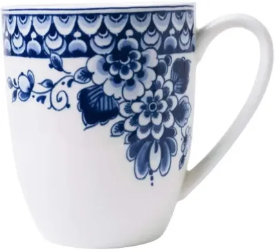 Heinen Delfts Blauw mok keramiek paauw 8.5x9.5cm delfts blauw