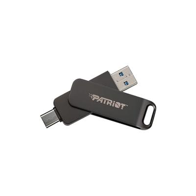 Flashdrive PATRIOT Rage R550 512GB 100 MB/S USB A+C Draaibaar ontwerp (PE512GR550DSAD) Zwart
