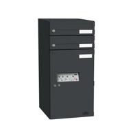 Pakketbus Burg-Wächter eBoxx met 2 brievenbussen - antraciet - thumbnail