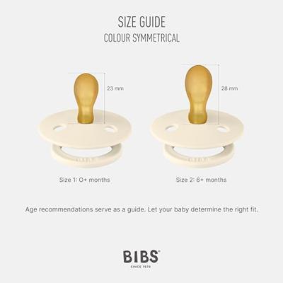 Set van 2 BIBS Colour-fopspenen, maat 1 van 0 tot 6 maanden beige