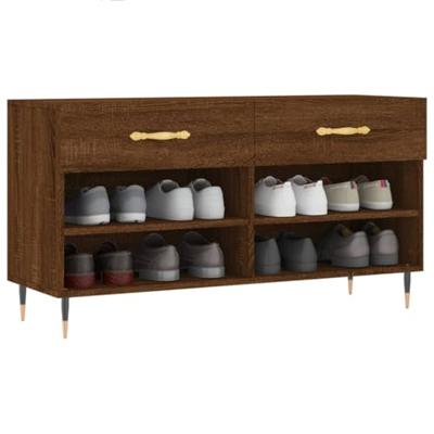 VidaXL Schoenenbank 102x35x55 cm bewerkt hout sonoma eikenkleurig