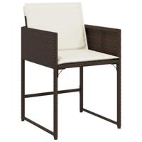 17-delige Tuinset met kussens poly rattan bruin - thumbnail