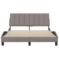 Bedframe zonder matras "Hanko" stof taupe 160x200 cm - thumbnail