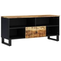 Tv-meubel 100x33x46 cm massief mangohout en bewerkt hout - thumbnail