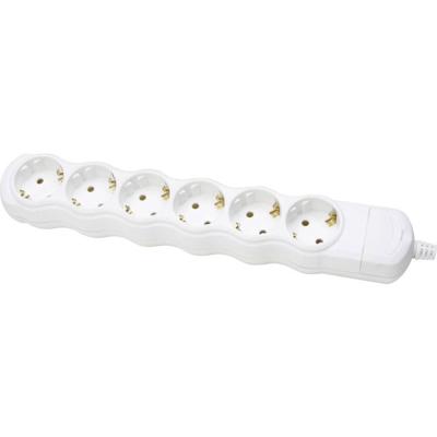 Kopp 129401009 Stekkerdoos 6-voudig Wit 1 stuk(s)