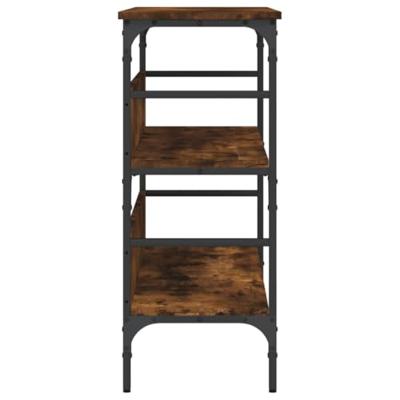 Wandtafel 100x32x75 cm bewerkt hout gerookt eikenkleurig Wandtafel 100x32x75 cm bewerkt hout gerookt eikenkleurig