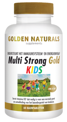 Golden Naturals Multi Strong Gold Kids Kauwtabletten Golden Naturals Multi Strong Gold Kids Kauwtabletten