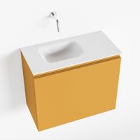 MONDIAZ OLAN 60cm toiletmeubel ocher. LEX wastafel talc links geen kraangat - thumbnail