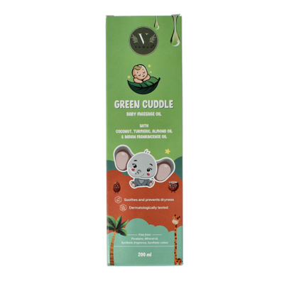 Green cuddle baby massageolie 200 Milliliter