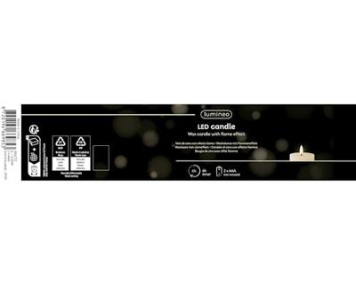 Lumineo ledkaars d7h11cm creme