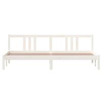 Bedframe massief hout wit 200x200 cm - thumbnail