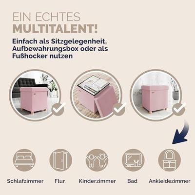 Opvouwbare poef met opslag donkergrijs Opvouwbare poef met opslag donkergrijs