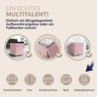 Opvouwbare poef met opslag donkergrijs - thumbnail