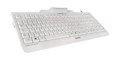 CHERRY KC 1000 SC toetsenbord Universeel USB AZERTY Belgisch Wit