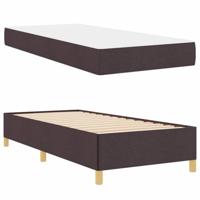 Boxspring bed Anders Donkerbruin en Wit 100 x 200 cm Stof - thumbnail