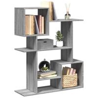 Boekenkast 92x29x188 cm bewerkt hout grijs sonoma eikenkleurig - thumbnail