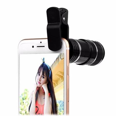 Universele mobiele telefoon 12X zoom optische zoom telescoop lens met clip