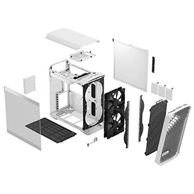 Fractal Design Torrent Compact White TG Clear midi tower behuizing