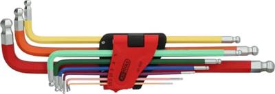 KS Tools 151.3222 Inbus Haakse schroevendraaierset 1.5 mm, 2 mm, 2.5 mm, 3 mm, 4 mm, 5 mm, 6 mm, 8 mm, 10 mm 9-delig